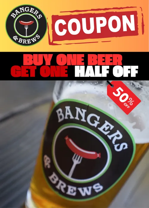 Bangers Beer - a Buy One, Get One half off Coupon